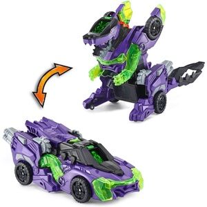 Switch and Go Transforming Purple and Green Dinosaur Car Toy
